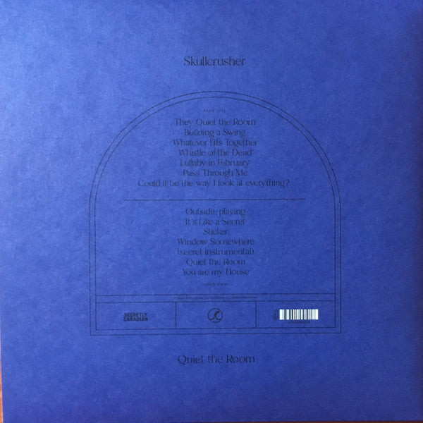 Image of Back Cover of 3514195C: LP - SKULLCRUSHER, Quiet the Room (Secretly Canadian ; SC410, UK & US 2022, Textured Gatefold Sleeve, Inner & Insert, Cloudy White Vinyl)   EX/VG+