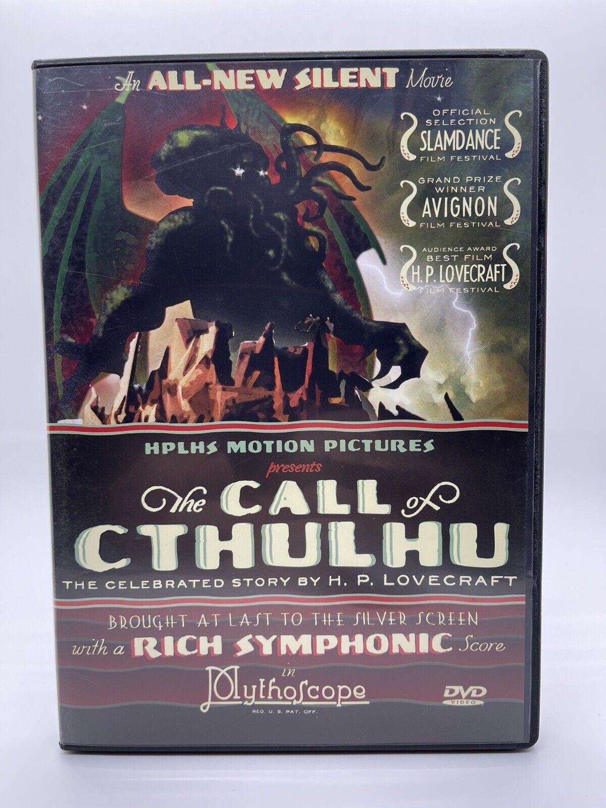 Image of Front Cover of DVD - VG+/VG+ - ANDREW LEMAN, The Call of Cthulhu (HPLHS Studios; , US 2005, Region 1), ,  - 1536342E