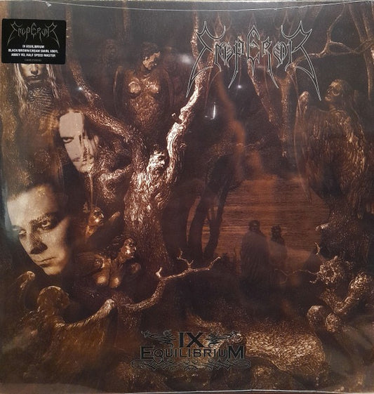 Image of Front Cover of 0234056E: LP - EMPEROR, IX Equilibrium (Candlelight Records; CANDLE500703, USA & Europe 2022 Reissue, Booklet, Remastered, Brown/Black/Cream Vinyl)   NEW/NEW