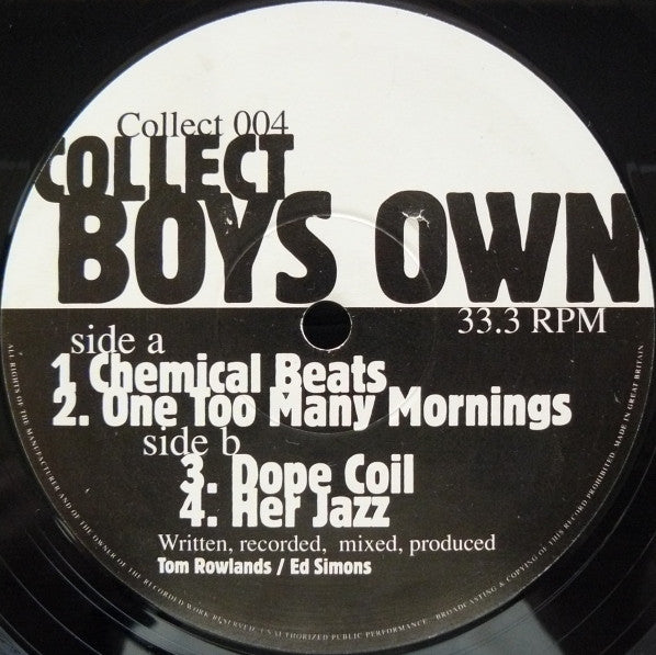 Image of Front Cover of 12" - /G+ - THE DUST BROTHERS, Fourteenth Century Sky E.P. (Collect Boy's Own; Collect 004, UK 1994), Light marks and scuffs. ,  - C