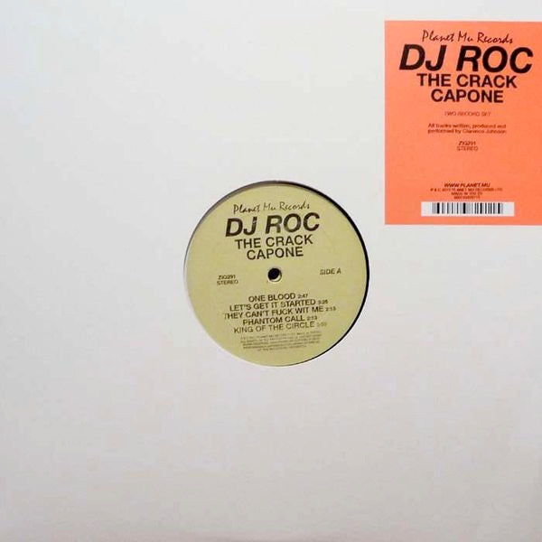 Image of Front Cover of 4615076C: 2xLP - DJ ROC, The Crack Capone (Planet Mu; ZIQ291, UK 2010)   /VG