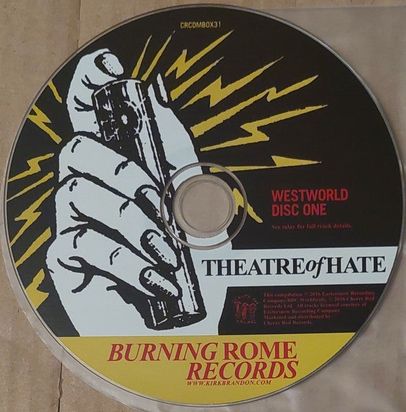 Image of Label Cover of 3xCD - VG+/VG - THEATRE OF HATE, Westworld (Cherry Red; CRCDMBOX31, UK 2016 Reissue, Clamshell Box Set, Booklet, Deluxe Edition), ,  - 3216216C