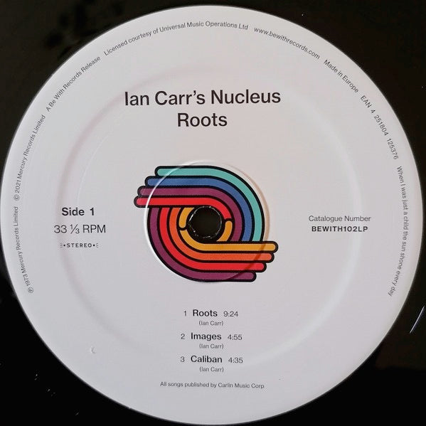 Image of Label Cover of LP - VG+/EX - IAN CARR'S NUCLEUS, Roots (Be With Records; BEWITH102LP, Worldwide 2021 Reissue), ,  - 3226413E