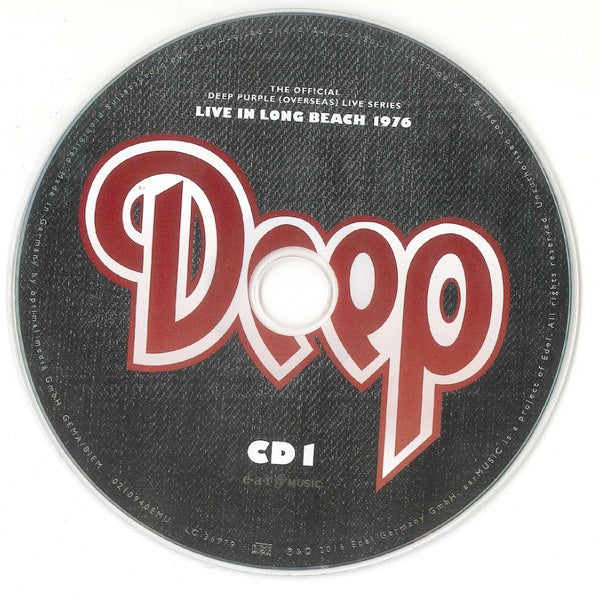 Image of Label Cover of 2xCD - G+/VG - DEEP PURPLE, Live In Long Beach 1976 (Ear Music; 0210940EMU, Europe 2016 Reissue, Digipak), Shelf Wear,  - 2316468C