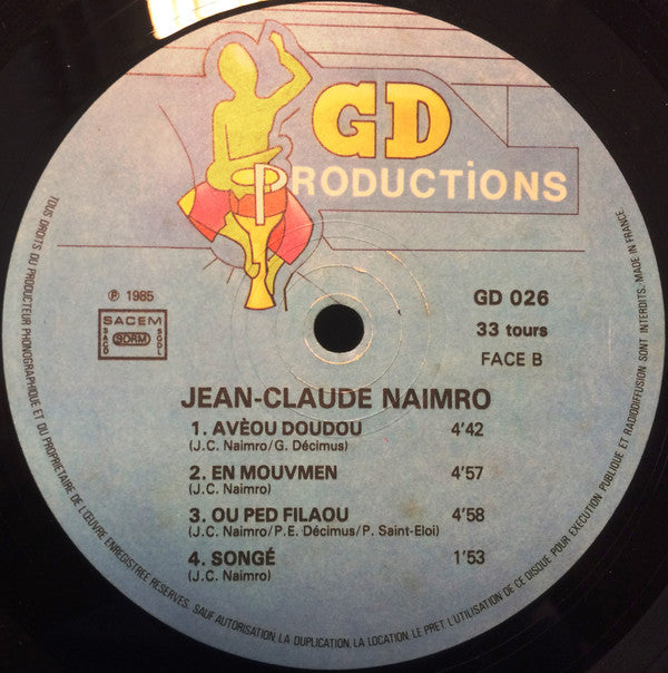 Image of Label Cover of LP - VG/G+ - JEAN CLAUDE NAIMRO, En Balat� (GD Productions; GD 026, France 1985), Edge Wear,  - 4246222S