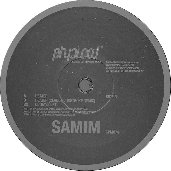 Image of Front Cover of 12" - /VG - SAMIM, Heater (Get Physical Music; GPM074, Germany 2007, Plain Sleeve), ,  - 3726096E