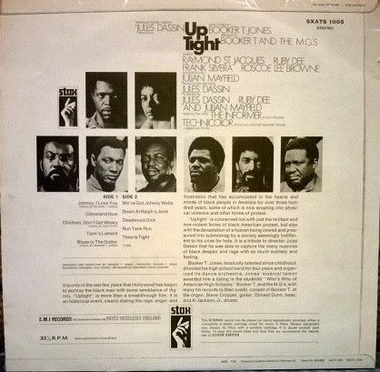 Image of Back Cover of 4645135S: LP - BOOKER T AND THE MGS, Up Tight - OST (Stax; SXATS 1005, UK 1969, Flipback Sleeve, Stereo)   EX/VG+