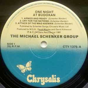 Image of Label Cover of 2xLP - VG/VG - THE MICHAEL SCHENKER GROUP, One Night At Budokan (Chrysalis; CTY 1375, UK 1982, Gatefold), Strong VG,  - 2016116C