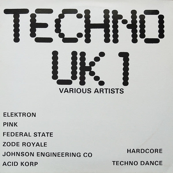 Image of Front Cover of 0324108E: LP - VARIOUS, Techno UK 1 (Warrior Records; WRRLP 005, UK 1990)   VG+/VG+