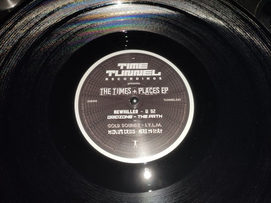 Image of Front Cover of 4224226E: 12" - VARIOUS, The Times & Places EP (Time Tunnel Recordings; TUNNEL001, UK 2020, Plain Sleeve, Limited Edition of 200) Light marks.  /VG+