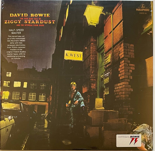 Image of Front Cover of LP - VG+/M - DAVID BOWIE, The Rise And Fall Of Ziggy Stardust And The Spiders From Mars (Parlophone ; DBZS 50, Worldwide 2022, Inner, Half-Speed Master, 180 Gram Vinyl, With Obi), Still sealed but creased corner on sleeve.,  - 2426114E