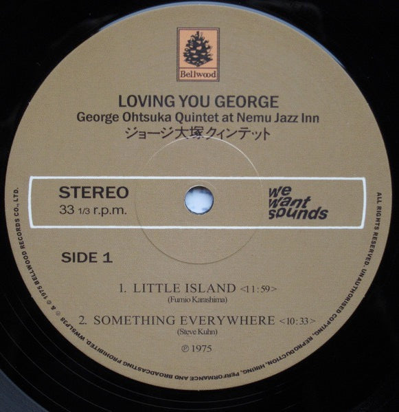 Image of Label Cover of 4545311S: LP - GEORGE OTSUKA QUINTET, Loving You George (Wewantsounds; WWSLP38, Europe 2021 Reissue, Obi)   VG+/VG+