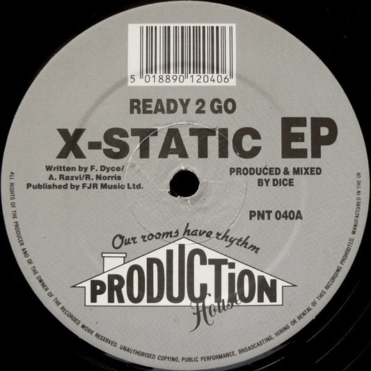 Image of Front Cover of 12" EP - /G+ - X-STATIC, X-Static EP (Production House; PNT 040, UK 1992, Company Sleeve), , A	Ready 2 GoAA1	Murderous StyleAA2	My Inspiration - 2046199S