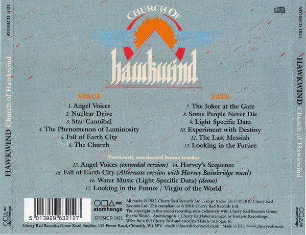 Image of Back Cover of 0334238E: CD - HAWKWIND, Church Of Hawkwind (Atomhenge; ATOMCD 1021, UK 2010, Jewel Case, Booklet & Inner)   VG+/VG+