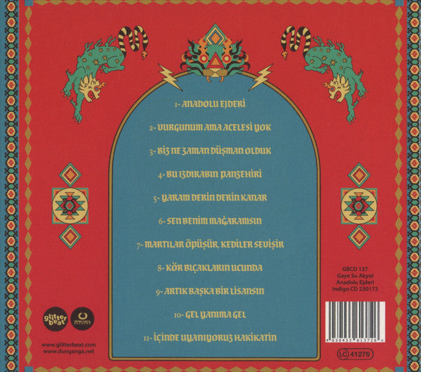 Image of Back Cover of 0334322E: CD - GAYE SU AKYOL, Anadolu Ejderi (Glitterbeat; GBCD 137, Europe 2022, Gatefold, Booklet)   VG+/VG+