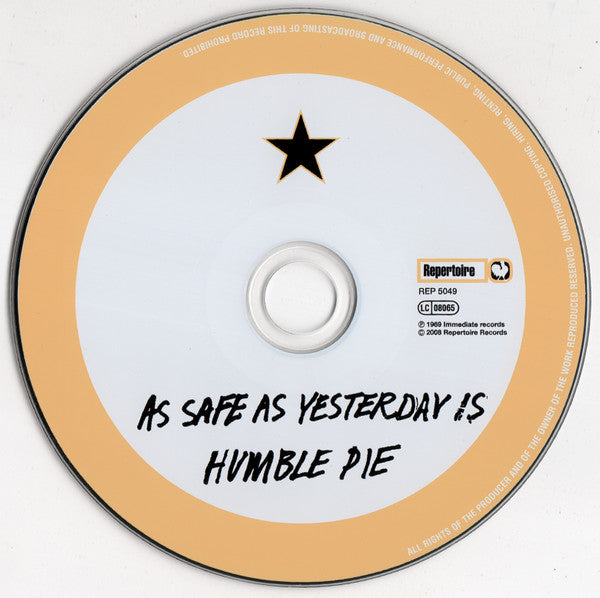 Image of Label Cover of CD - VG+/VG+ - HUMBLE PIE, As Safe As Yesterday Is (Repertoire Records; REP 5049, Germany 2008, Digipak, Booklet), ,  - 4336022E