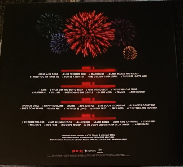 Image of Back Cover of 0344392S: 2xLP - KYLE DIXON & MICHAEL STEIN, Stranger Things 3 (Original Score From The Netflix Original Series) (Invada; LSINV234LP, UK 2019, Gatefold, 2 Inners, Sticker) Nice clean copy.  VG+/VG+