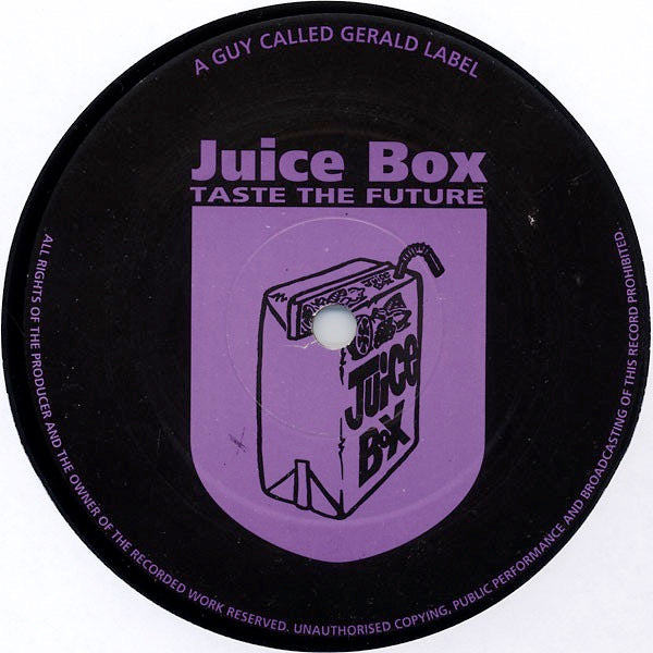 Image of Back Cover of 12" - VG/VG - THE TWO G'$ (GOLDIE & A GUY CALLED GERALD), Energy / The Reno (Juice Box; JBOX 24, UK 1995, Company Sleeve), light marks only. original company sleeve w/ price sticker,  - 3946460S