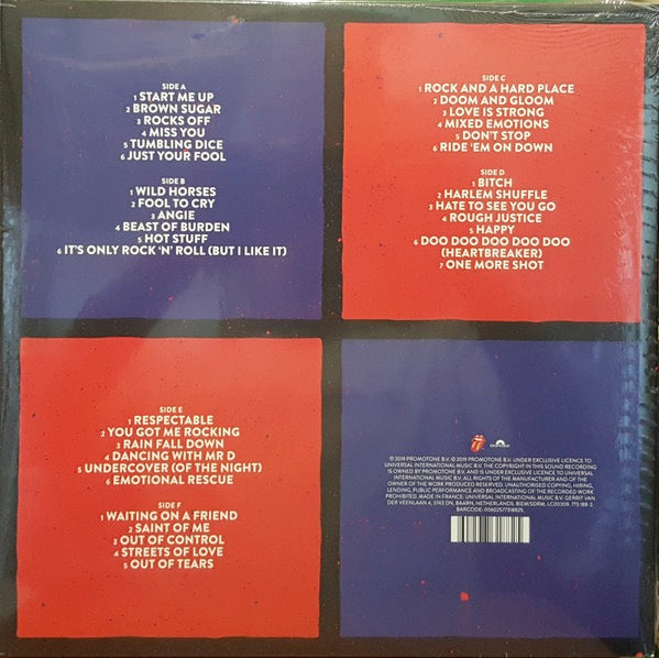 Image of Back Cover of 1514350C: 3xLP - THE ROLLING STONES, Honk (Polydor; 773 188-2, Europe 2019, Tri-fold Sleeve, 3 Inners, Black Vinyl.)   EX/EX