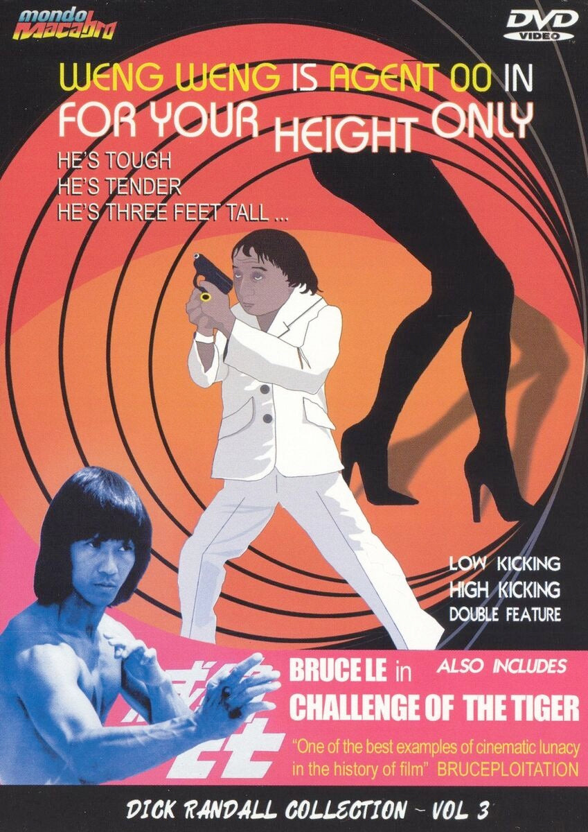 Image of Front Cover of 0334414E: DVD - EDDIE NICARD, BRUCE LE, For Your Height Only/Challenge of the Tiger (Mondo Macabro; MOD121, UK ) Sealed  M/M