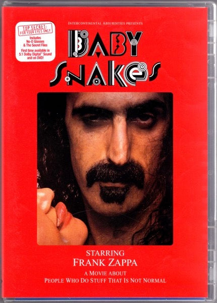 Image of Front Cover of 0314478C: DVD - FRANK ZAPPA, Baby Snakes - A Movie About People Who Do Stuff That Is Not Normal (Eagle Vision; EREDV371, Europe 2003, Inserts)   VG+/VG+