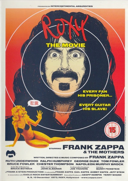 Image of Front Cover of 0314480C: DVD - FRANK ZAPPA & THE MOTHERS, ROXY - The Movie (Eagle Vision; EREDV 1147, Europe 2015, Insert)   VG+/VG