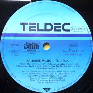 Image of Label Cover of 2824306E: LP - TRI ATMA, Ka Jakee Music (Teldec; 6.26321 AP, Germany 1986)   VG/VG