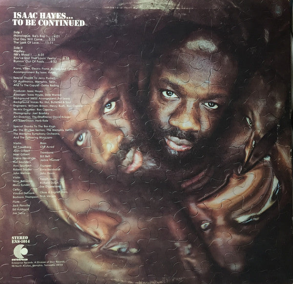 Image of Back Cover of 4844266S: LP - ISAAC HAYES, ...To Be Continued (Enterprise; ENS-1014, US 1970, Picture Sleeve, Terre Haute Pressing) Ringwear/staining/edgewear to sleeve. Light marks to vinyl  G+/VG