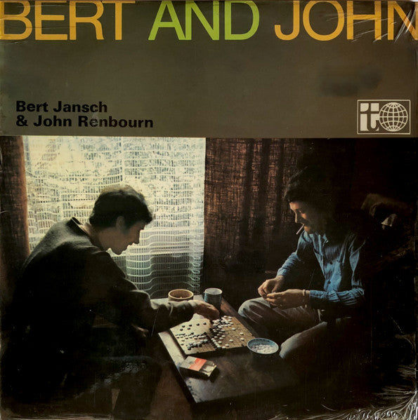 Image of Front Cover of LP - VG/G+ - BERT JANSCH & JOHN RENBOURN, Bert And John (Transatlantic White/Purple; TRA 144, UK 1966, Laminated Sleeve, Stereo), Prominent creasing bottom left of sleeve, edge and ring wear.,  - 4116330C