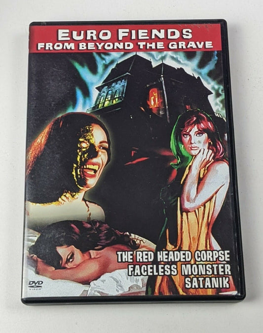 Image of Front Cover of 0434035E: DVD - BARBARA STEELE, Euro Fiends From Beyond The Grave, The Red Headed Corpse, Faceless Monster, Satanik (Retromedia Entertainement; RET3608DVD, US )   VG+/VG+