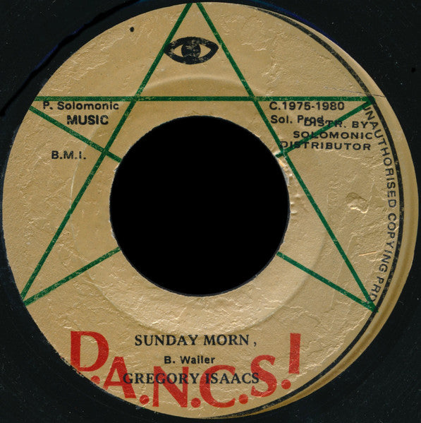 Image of Front Cover of 4715367C: 7" - GREGORY ISAACS, Sunday Morn (D.A.N.C.S.I; , Jamaica 1980) Quite a few light marks, plays fine.  /VG