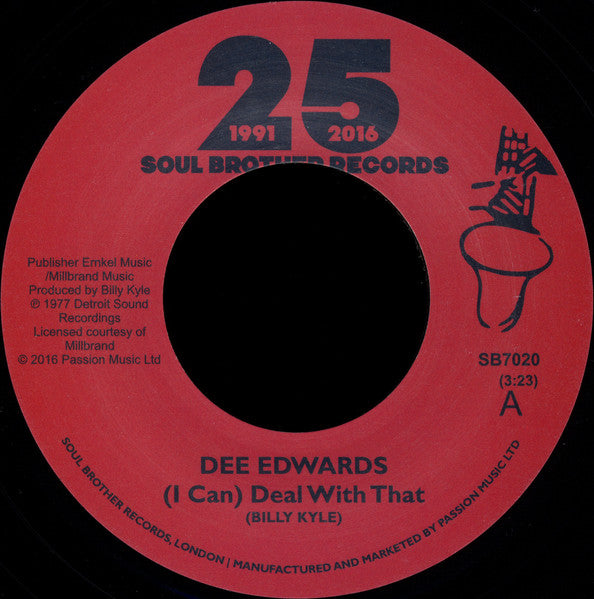 Image of Front Cover of 7" - /EX - DEE EDWARDS, (I Can) Deal With That (Soul Brother Records; SB7020, UK 2016 Reissue), ,  - 1456245S