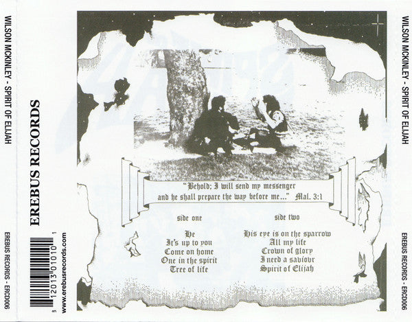 Image of Back Cover of 0434164E: CD - WILSON MCKINLEY, Spirit Of Elijah (Erebus Records; ERCD006, UK 2008 Reissue, Jewel Case, Booklet)   VG+/VG+