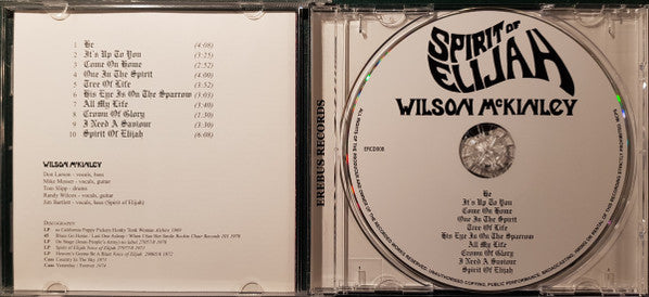 Image of Label Cover of 0434164E: CD - WILSON MCKINLEY, Spirit Of Elijah (Erebus Records; ERCD006, UK 2008 Reissue, Jewel Case, Booklet)   VG+/VG+