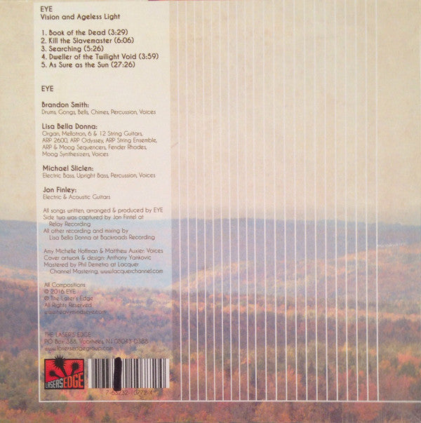 Image of Back Cover of 0454235S: CD - EYE, Vision And Ageless Light (The Laser's Edge ; LE 1077, US 2016)   VG+/VG+