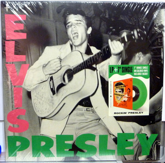 Image of Front Cover of 0434241E: LP - ELVIS PRESLEY, Elvis Presley (Glamourama Records; 660157, Europe 2019, With Green 7". Mono)   NEW/NEW