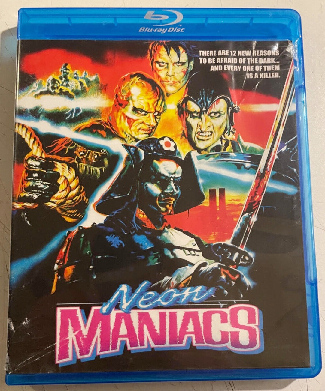 Image of Front Cover of 0534020E: Blu-ray - JOSEPH MANGINE, CLIDE HAYES, Neon Maniacs (Code Red; , US , All Regions)   VG+/VG+