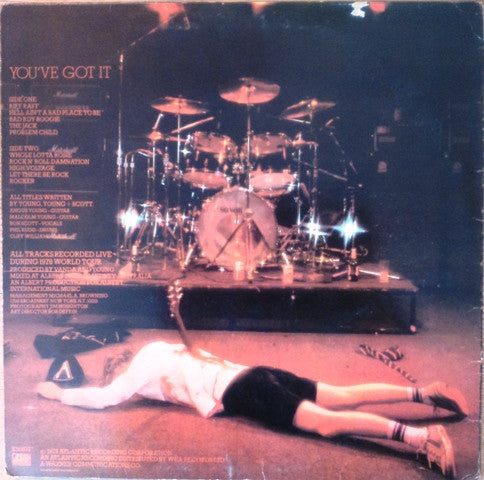 Image of Back Cover of LP - VG/VG - AC/DC, If You Want Blood You've Got It (Atlantic; K 50532, UK 1978, A PORKY PRIME CUT/PECKO runouts), ,  - 3926270E