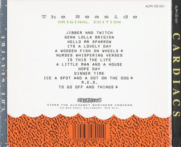 Image of Back Cover of CD - VG+/VG - CARDIACS, The Seaside (Original Edition) (Alphabet; ALPH CD 001, UK 2015 Reissue, Digipak), Light Scratches (CD),  - 3316585C