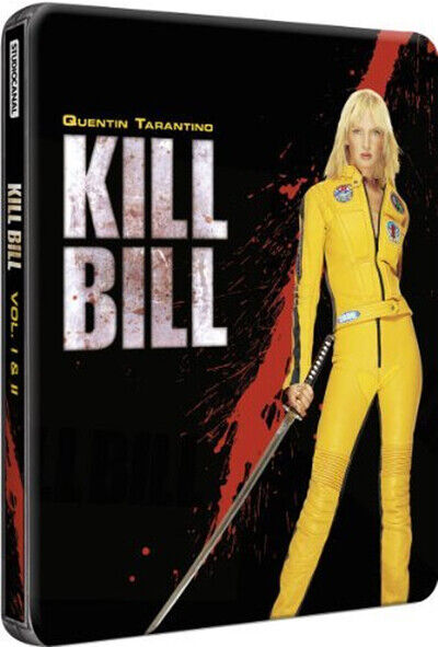 Image of Front Cover of 0534101E: 2xDVD - QUENTIN TARRANTINO, Kill Bill Vol 1 and 2 (Studio Canal; , UK , Steelbook)   VG+/VG+