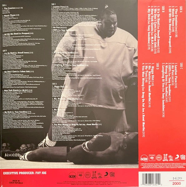 Image of Back Cover of 0534120E: LP - BIG PUNISHER, Yeeeah Baby (Loud Records; GET 51508-LP, USA & Europe 2023 Reissue, Limited Edition of 2000, Numbered, Reissue, Red & Grey Vinyl)   NEW/NEW