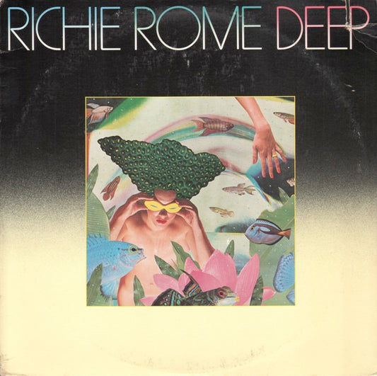 Image of Front Cover of 0514246C: LP - RICHIE ROME, Deep (Elektra; 6E-256, US 1980) Sleeve has notched cut-out at top of spine, edge wear, scuffs, and creasing  VG/VG+