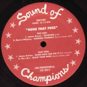 Image of Front Cover of 0544417S: 12" - VARIOUS, Hush That Fuss (Sound Of Champions; SOC103, US 2004, Plain sleeve) Marks on vinyl.  /G+