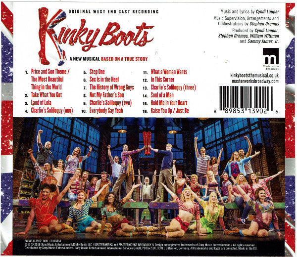 Image of Back Cover of 0534207E: CD - VARIOUS, Kinky Boots (Original West End Cast Recording) (Masterworks Broadway; 88985313902, Europe 2016, Jewel Case, Booklet)   VG+/VG+