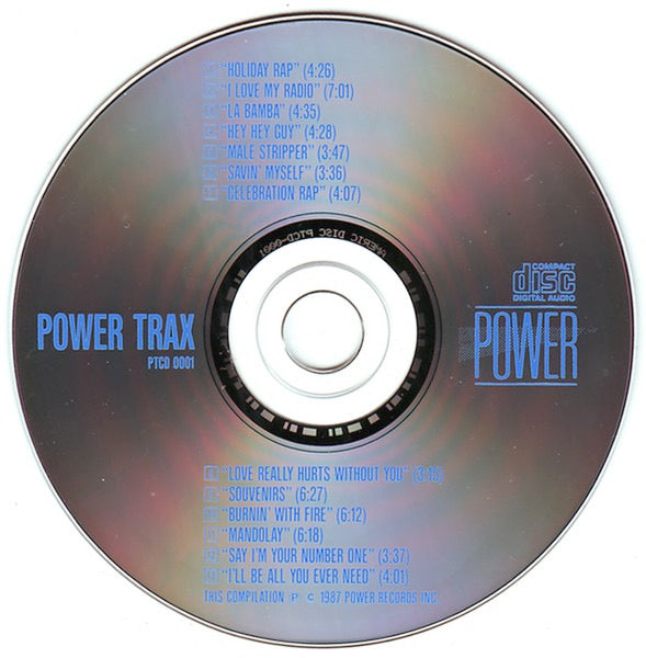 Image of Label Cover of 0514357C: CD - VARIOUS, Power Trax (Power Records; PTCD 0001, Canada 1987, Jewel Case)   VG+/VG+