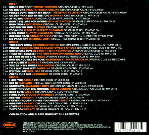 Image of Back Cover of 3xCD - EX/EX - VARIOUS, The Easy Street Records Anthology (Harmless; HURTXCD 133, UK 2015, Triple Digipak, Booklet), ,  - 2056311S