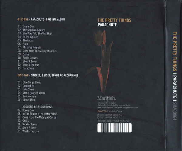 Image of Back Cover of 2xCD - VG+/VG+ - THE PRETTY THINGS, Parachute (Madfish; SMACD964, UK & Europe 2010 Reissue, Double Digipak), ,  - 4216065C