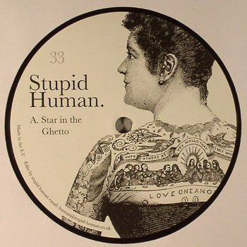 Image of Front Cover of 0624117E: 12" - STUPID HUMAN, Star In The Ghetto (Stupid Human; SH004, UK 2011) Light marks only.  /VG