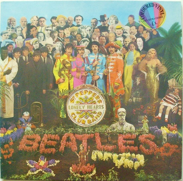 Image of Front Cover of LP - VG+/VG - THE BEATLES, Sgt. Pepper's Lonely Hearts Club Band (Parlophone; 5C 062-04177, Netherlands 1979, Laminated Gatefold Sleeve, Insert, Stereo, Yellow Vinyl), Strong VG, Insert Has Marks On Rear Where It Has Been Stuck To A Wall,  - 3726186E