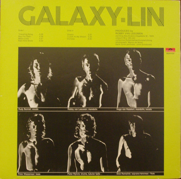 Image of Back Cover of 0624132E: LP - GALAXY-LIN, Galaxy-Lin (Polydor; 2925 025, Netherlands 1974)   G+/VG+